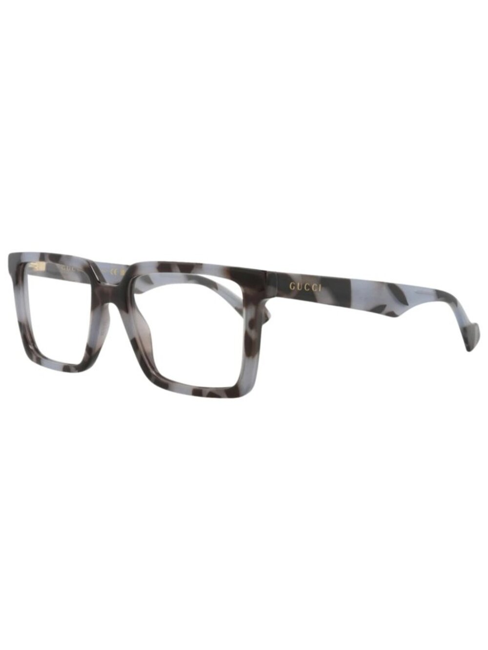 New Gucci Women's Eyeglasses Square Rectangle Injection Frame Mens Grey Grey